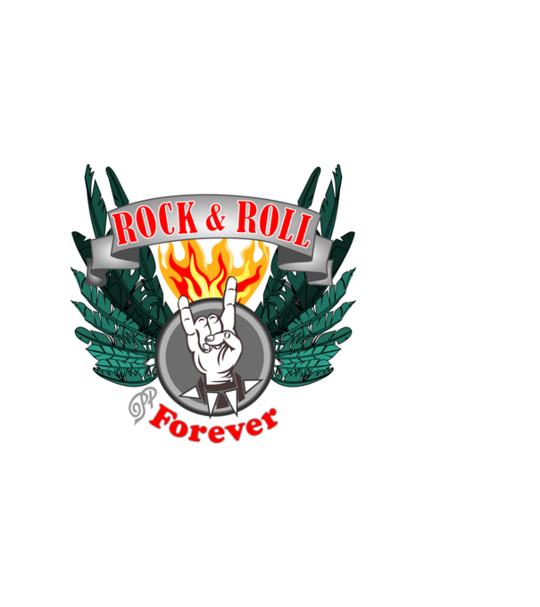 Rock and Roll Villa minta fekete pólón