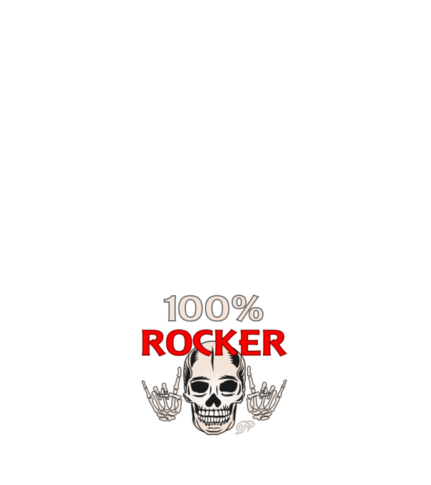 Száz Százalék Rocker B minta sötétkék pólón