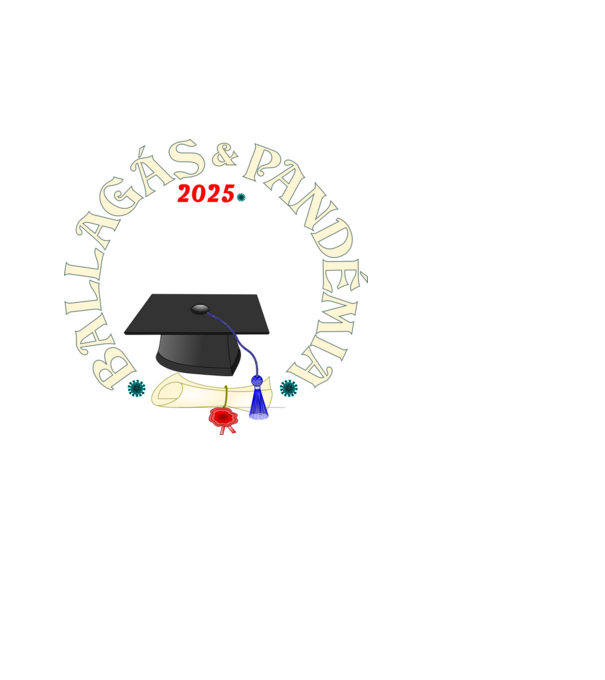 Ballagás és Pandémia Sapkás fehér szöveggel minta fehér pólón