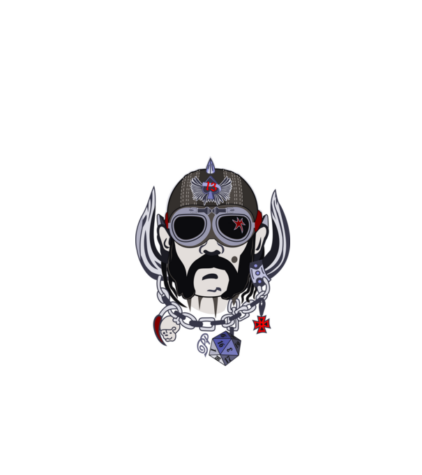 Lemmy Head minta fekete pólón