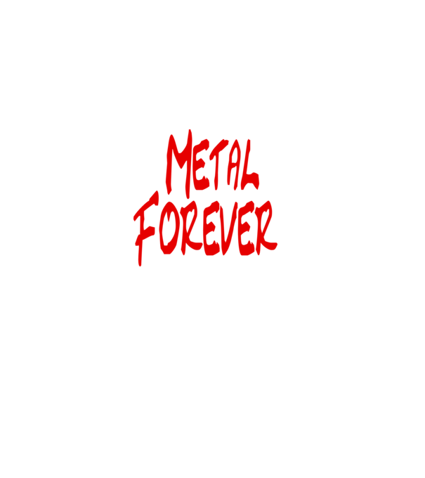 Metal örökké minta fekete pólón