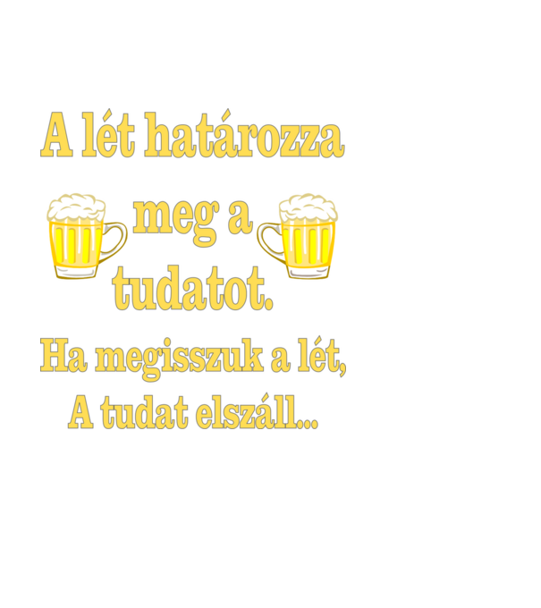 A lét és a lé minta fehér pólón