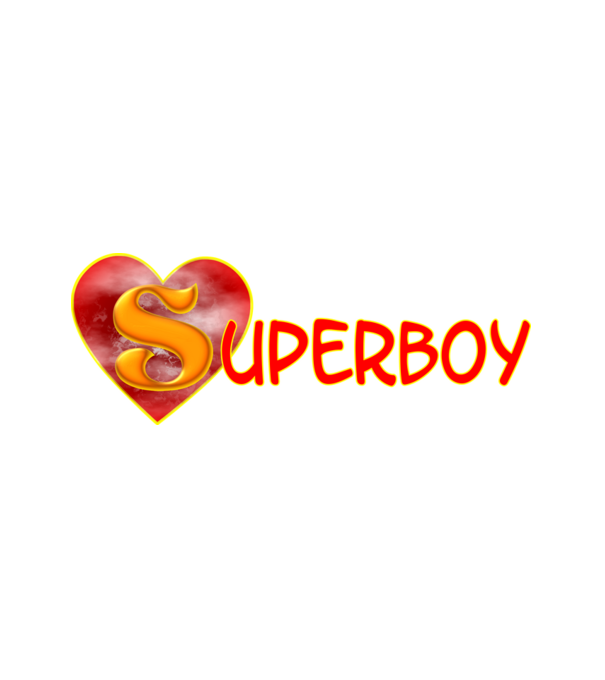 Szuperboy Szívvel minta fehér pólón