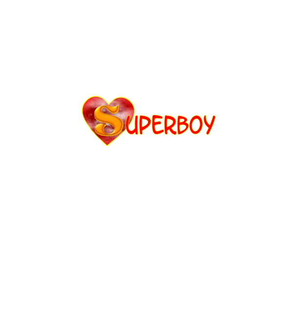 Szuperboy Szívvel minta farmerkék pólón