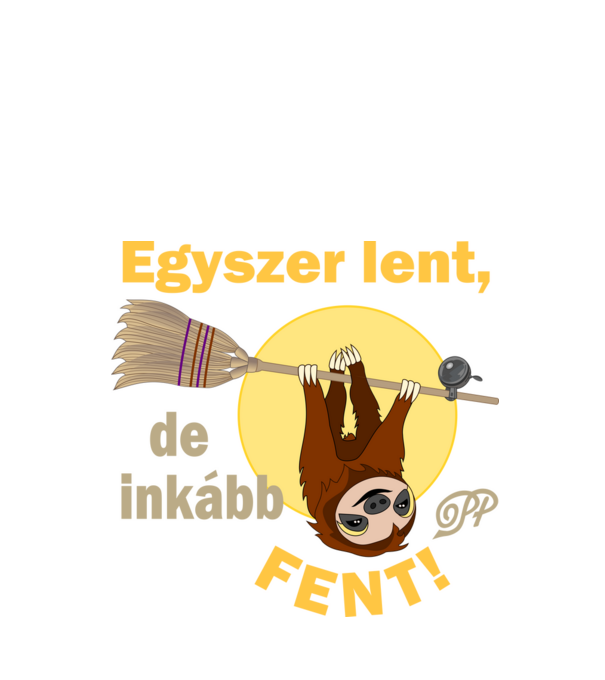 Mindent Bele Lajhár minta fekete pólón