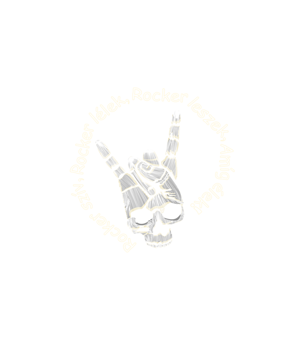 Rocker Lélek minta fehér pólón