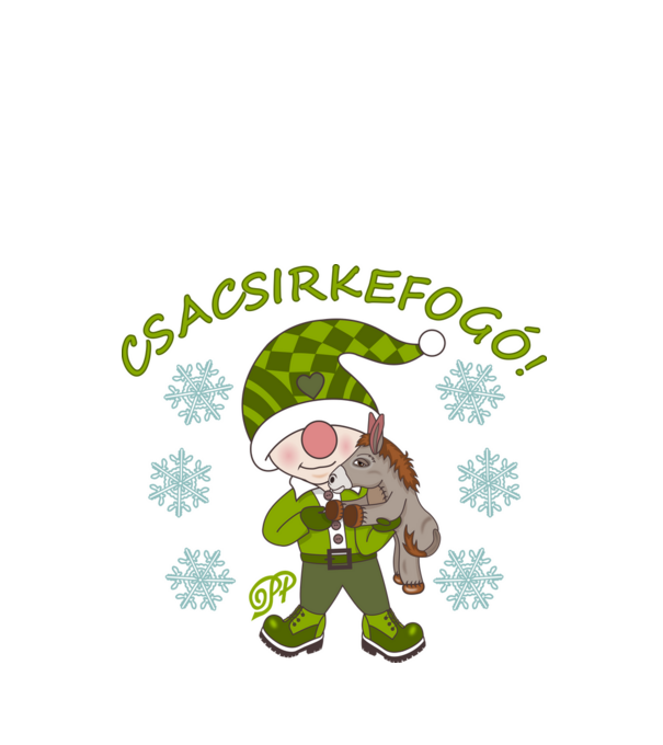 Csacsirkefogó Manó minta királykék pólón
