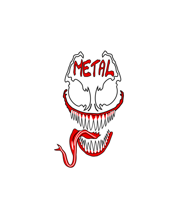 Metal arc minta fehér pólón