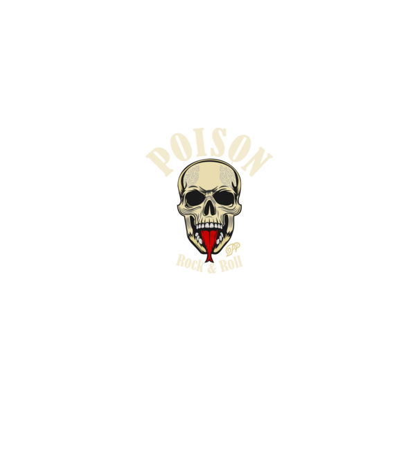 Poison Rock and Roll minta királykék pólón