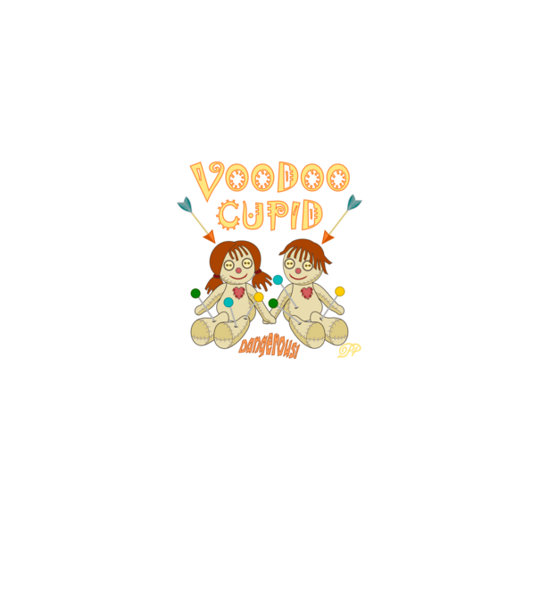 Voodoo Pár minta fekete pólón