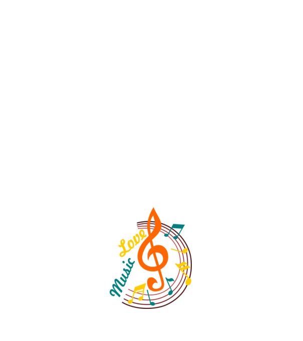 Love Music minta sötétkék pólón