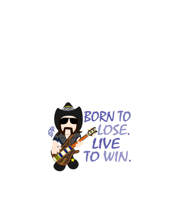 Lemmy a Győztes lila felirattal minta fehér pólón