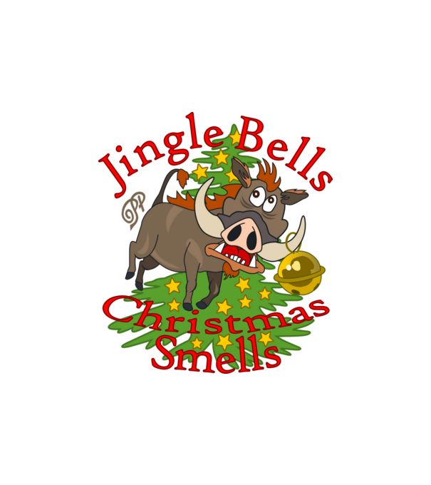 Jingle Bells and Smells minta homokszín pólón