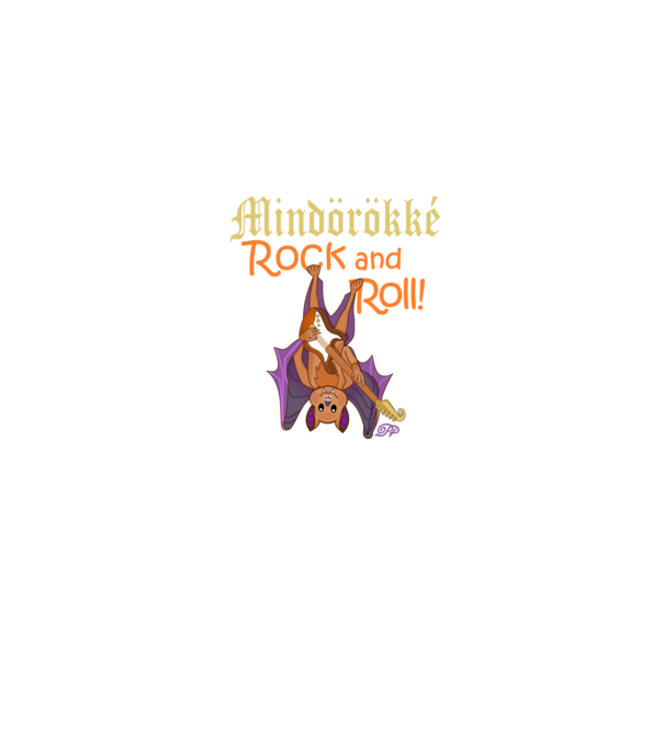 Mindörökké Rock Denevérrel minta farmerkék pólón