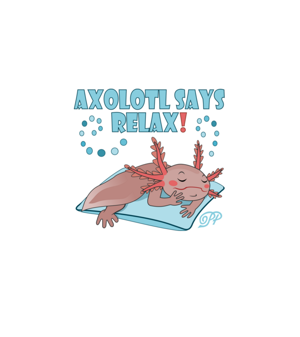 Says Relax Axolotl minta fehér pólón