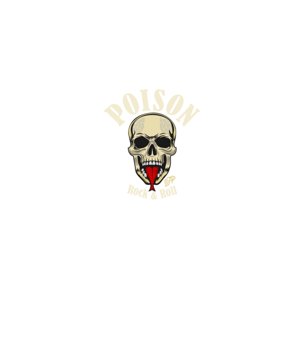 Poison Rock and Roll minta farmerkék pólón