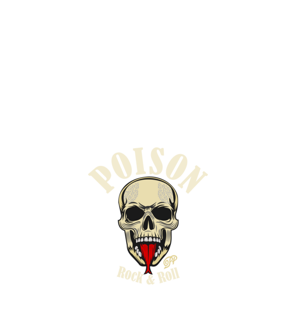 Poison Rock and Roll minta fekete pólón