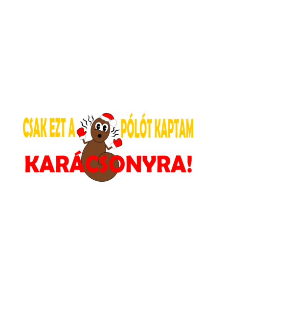 Kaki Póló Karácsonyra minta világoskék pólón