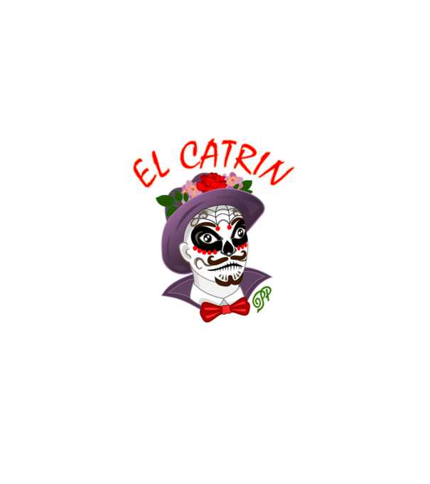 El Catrin minta szürke pólón