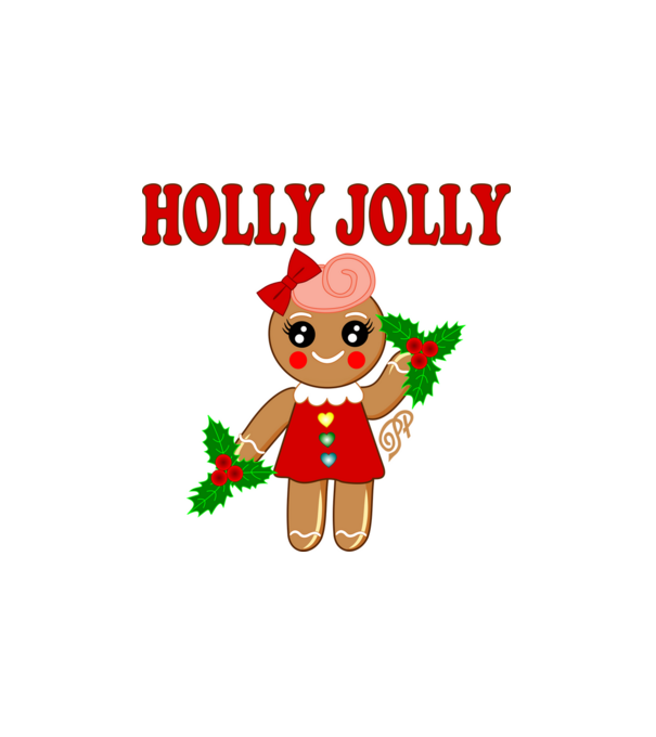 Holly Jolly Ginger minta fehér pólón