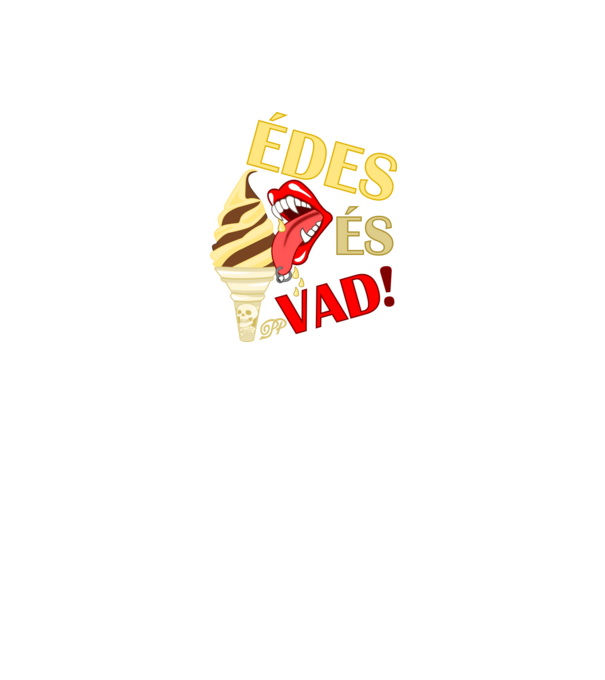 Édes és Vad Fagyi minta farmerkék pólón