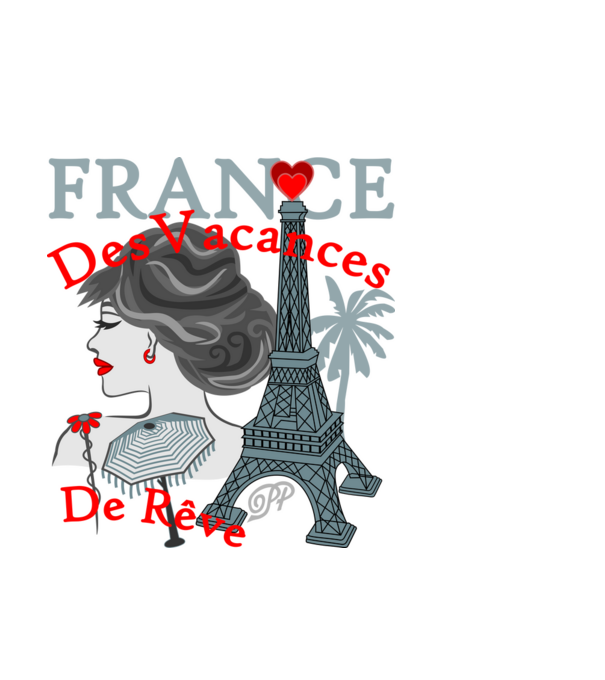 Francia Álomnyaralás minta sötétkék pólón