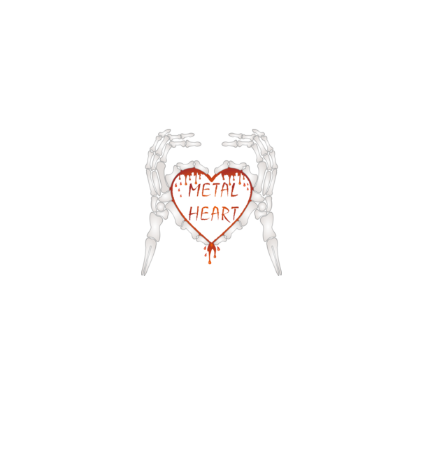 Metal Heart minta királykék pólón