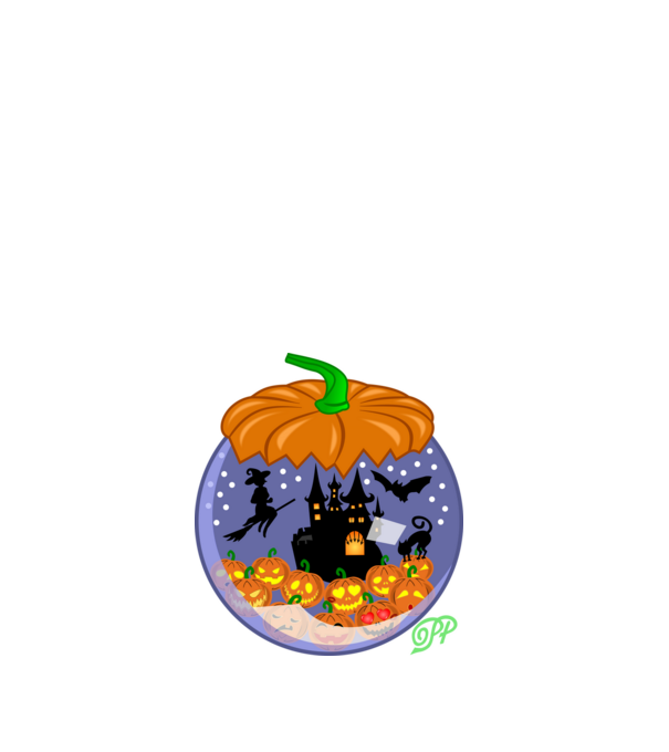 Kék Halloween Gömb minta fehér pólón