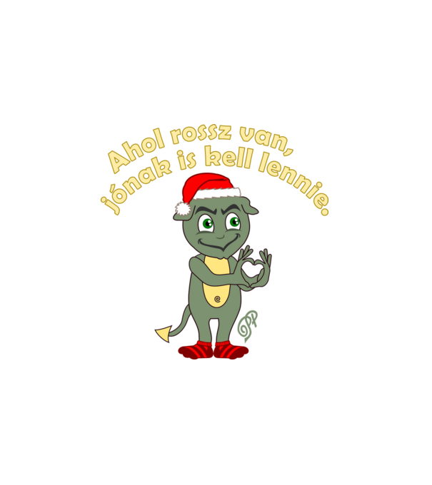 Jó és Rossz Grincs minta fehér pólón