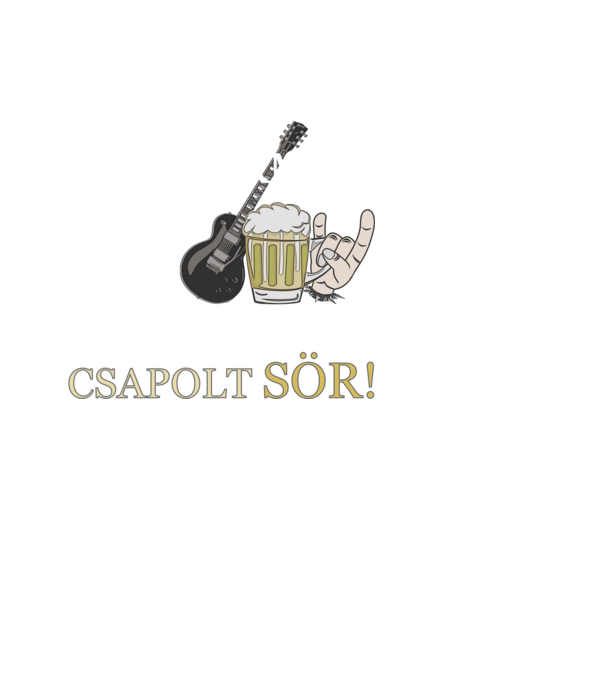 Csapolt Sör minta fekete pólón