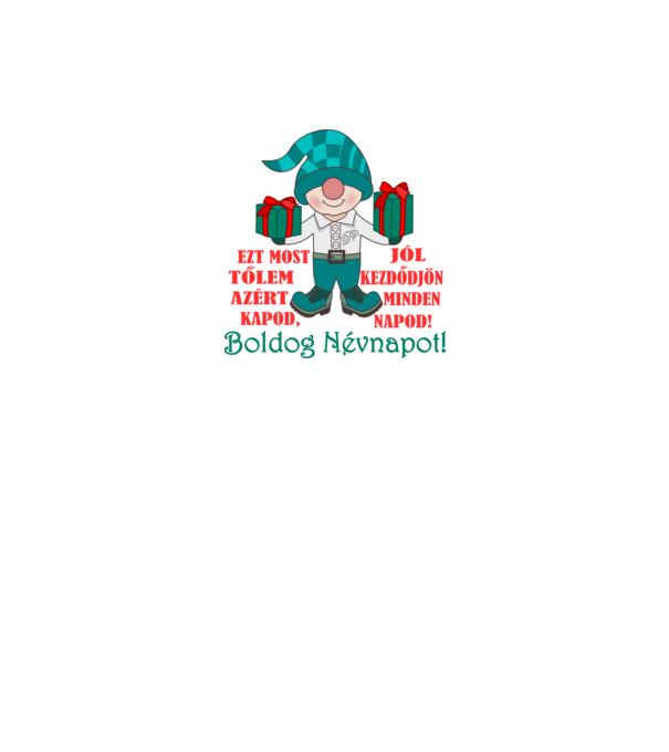 Szép Napokat Köszöntő Névnapra minta fehér pólón