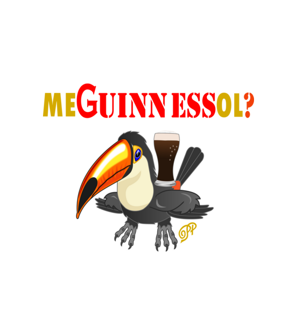 Megint Iszol Tukán minta fehér pólón