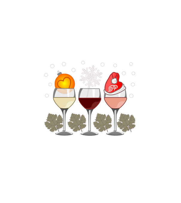 Fehér Borozós Karácsony minta fehér pólón