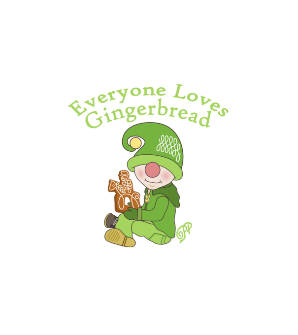 Everyone Loves Gingerbread minta fehér pólón