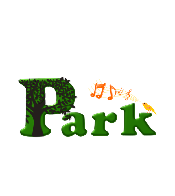 Park logó sárga madárral minta fehér pólón