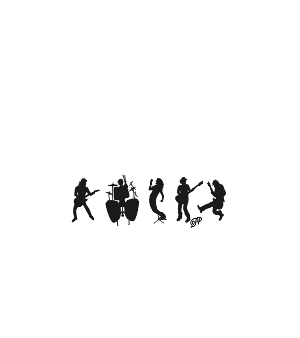 Rocker Vonalkód minta fehér pólón