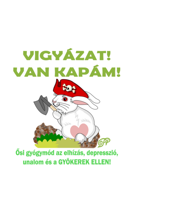 Vigyázat Kapa az ősi gyógymód minta fekete pólón