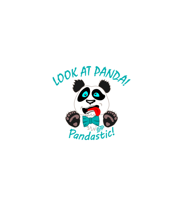 Figyeld a Pandát minta fekete pólón