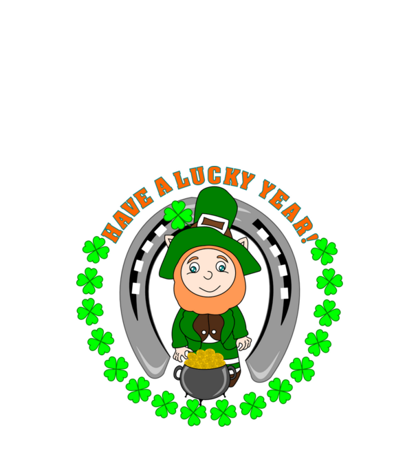 Leprechaun Lucky Year minta királykék pólón