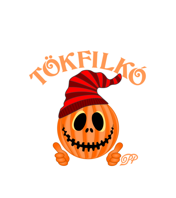Tökfilkó minta fehér pólón
