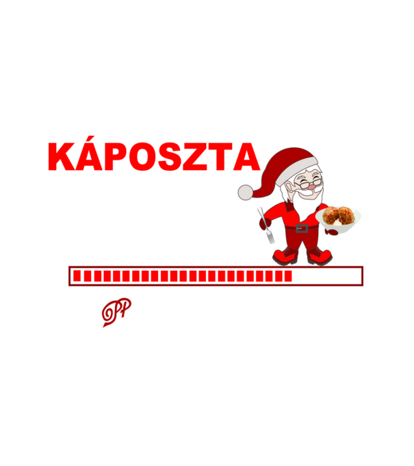 Káposzta és Manó minta fehér pólón