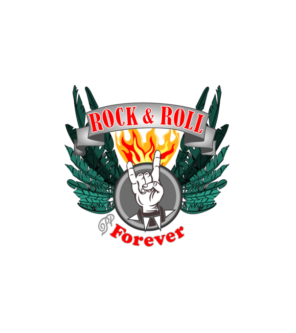 Rock and Roll Villa minta fehér pólón