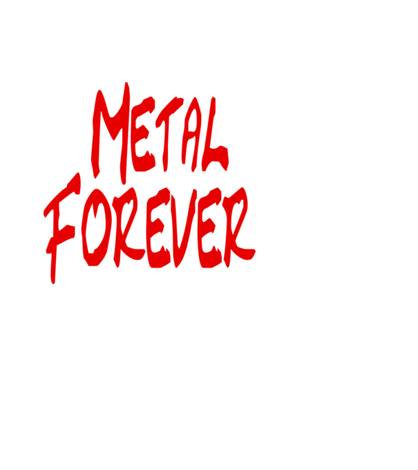 Metal örökké minta fekete pólón