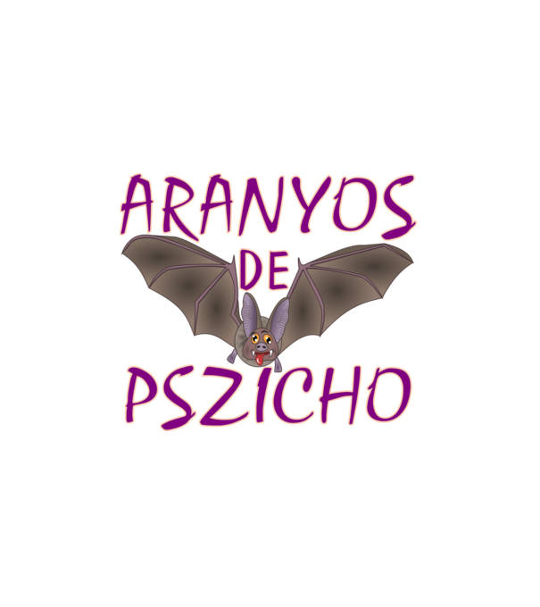 Aranyos de pszicho minta fehér pólón