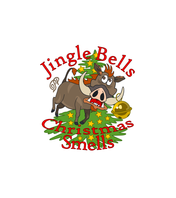 Jingle Bells and Smells minta fehér pólón