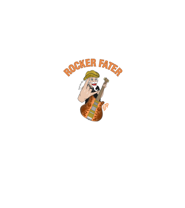 Rocker Fater minta fekete pólón