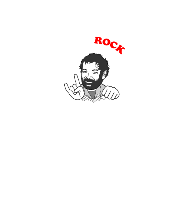 Csak a ROCK ad erőt, Bud Spencer minta fekete pólón