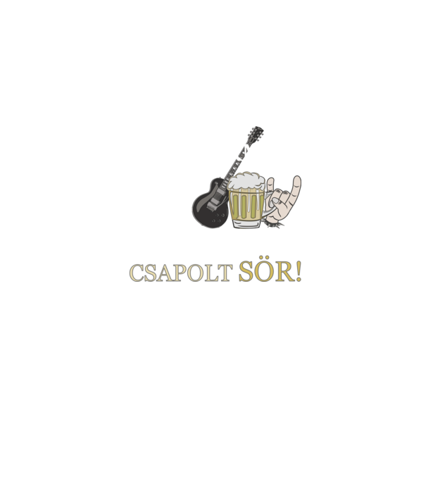 Csapolt Sör minta farmerkék pólón