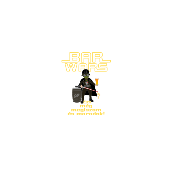 Bar Wars Sörös minta szürke pólón