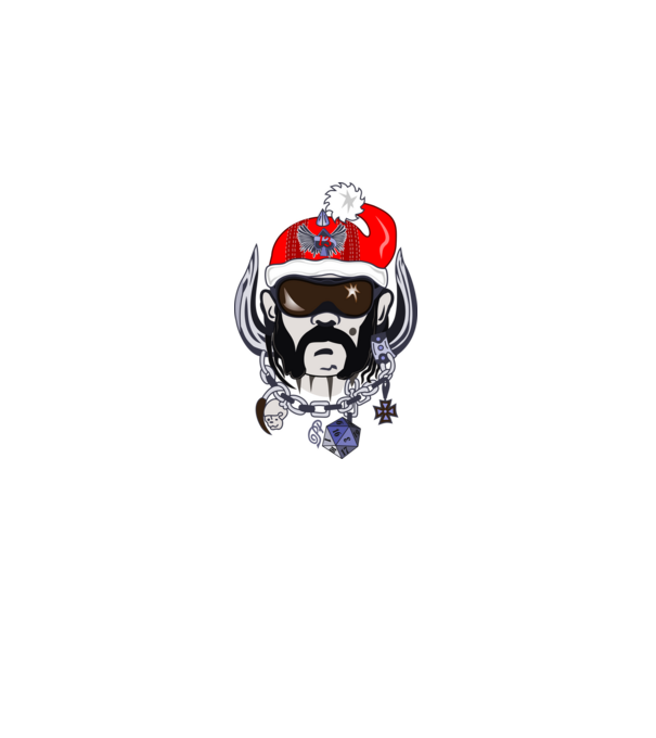 Lemmy Santa Head minta fekete pólón